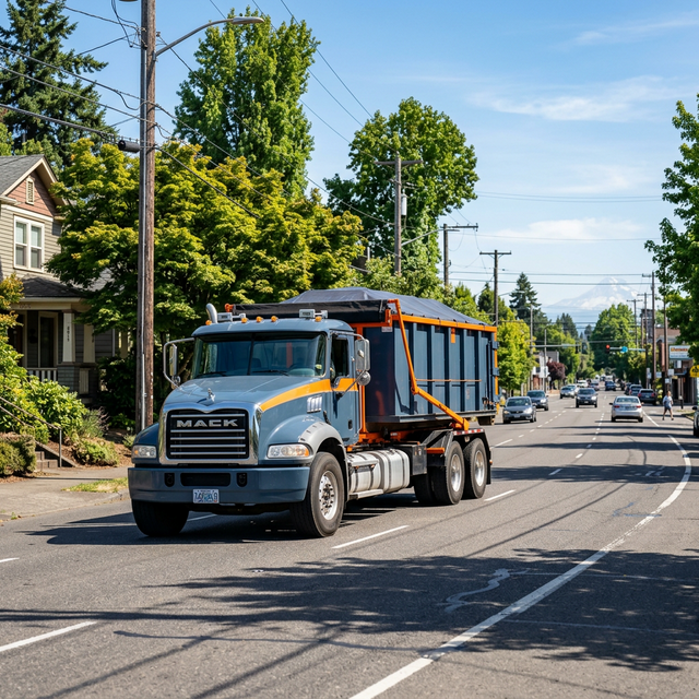 Roll-off Dumpster Truck in Portland